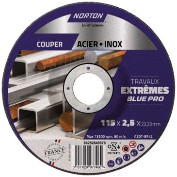 Accessoires et consommables outils éléctriques Disques à tronçonner métaux - NORTON