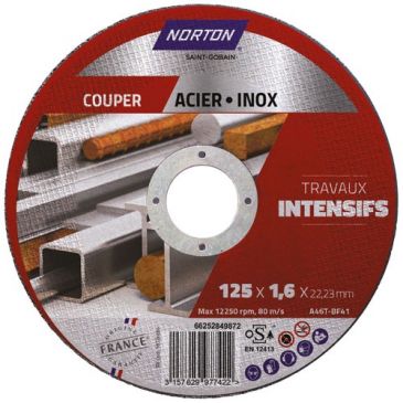 Accessoires et consommables outils éléctriques Disques à tronçonner métaux - NORTON