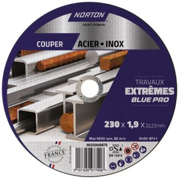 Accessoires et consommables outils éléctriques Disques à tronçonner métaux - NORTON