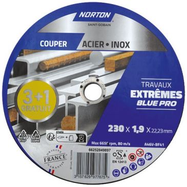 Accessoires et consommables outils éléctriques Disques à tronçonner métaux - NORTON