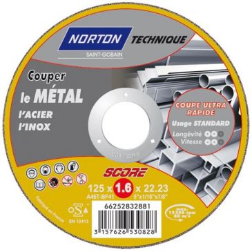 Accessoires et consommables outils éléctriques Disques à tronçonner métaux - NORTON