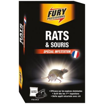 Raticides & anti nuisibles Rati- & souricides grains bloc - FURY