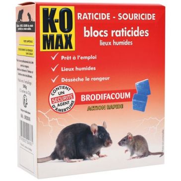 Anti-nuisible rats, souris - Pat'appât prévention+poste d'appâtage120g  Caussade