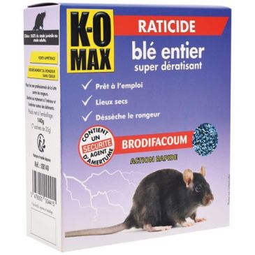 Raticides & anti nuisibles Rati- & souricides grains bloc - KOMAX