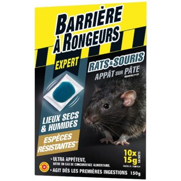 Raticides & anti nuisibles Raticides & souricides appâts - BARRIERE A RONGEURS