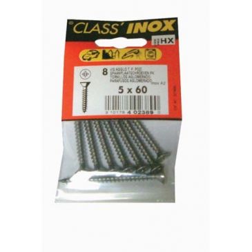 Clous,vis, boulons, pointes Vis agglo sur carte - CLASS INOX